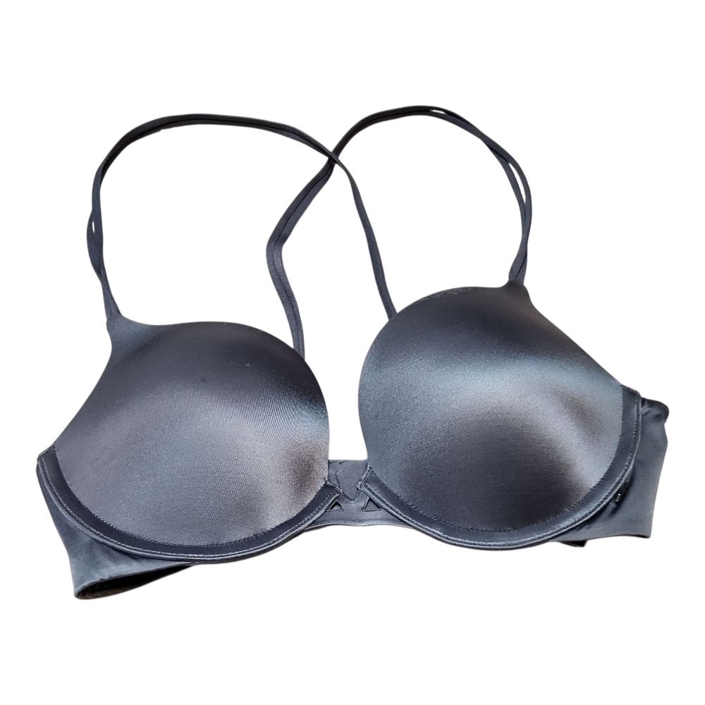 Victoria's Secret Sleek Gray Convertible 'Very Sexy' Push-Up Bra - Size 34B